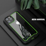 Wholesale iPhone 11 Pro (5.8in) Clear Dual Defense Case (Green)